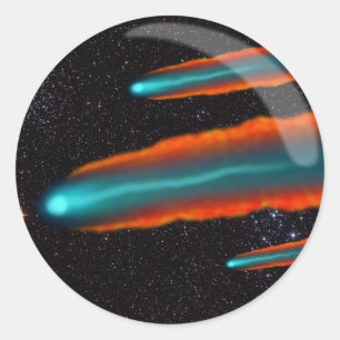 Komet Lens Runt Klistermärke