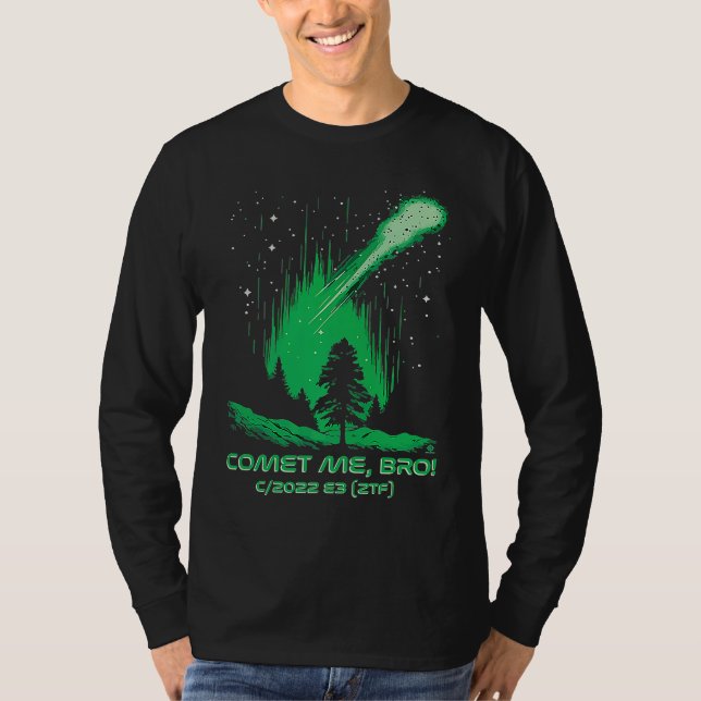 Kometa Me Bro  Grön Komet  C2022 E3 ZTF T Shirt (Framsida)