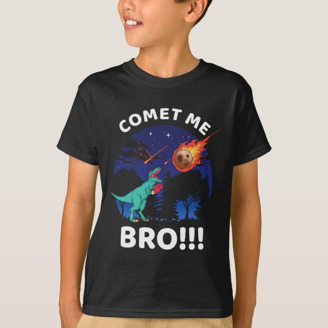 Kometa mig bror Rolig boxning T Rex dinosaurie skä Shirt (Framsida)