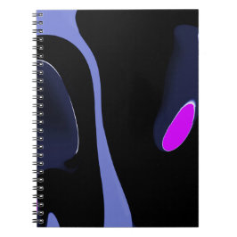 Kometens natt: Abstrakt Blue, Lila & Black Anteckningsbok