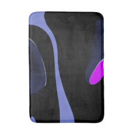 Kometens natt: Abstrakt Blue, Lila & Black Badrumsmatta