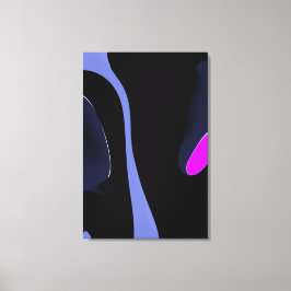 Kometens natt: Abstrakt Blue, Lila & Black Canvastryck