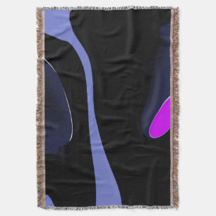 Kometens natt: Abstrakt Blue, Lila & Black Filt