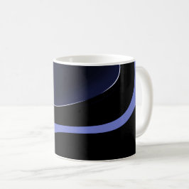 Kometens natt: Abstrakt Blue, Lila & Black Kaffemugg