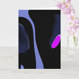 Kometens natt: Abstrakt Blue, Lila & Black Kort