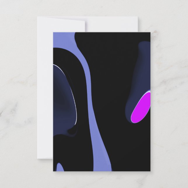 Kometens natt: Abstrakt Blue, Lila & Black Kort (Framsida)