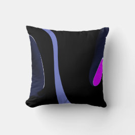 Kometens natt: Abstrakt Blue, Lila & Black Kudde
