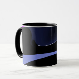 Kometens natt: Abstrakt Blue, Lila & Black Mugg