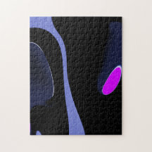 Kometens natt: Abstrakt Blue, Lila & Black