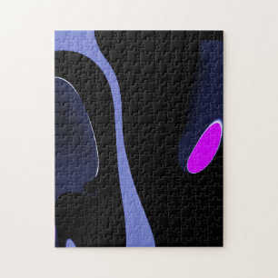 Kometens natt: Abstrakt Blue, Lila & Black Pussel