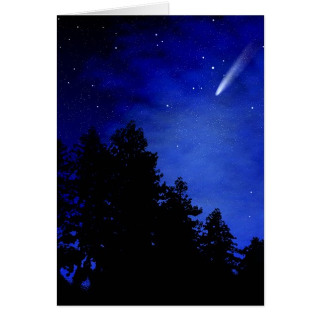 Kometens natt hälsningskort (Framsidan)