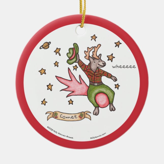 Kometprydnad Julgransprydnad Keramik (Framsidan)