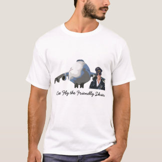 Komfluga de vänliga himmlarna t-shirt