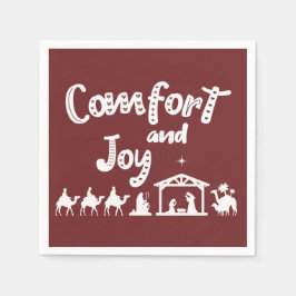 Komfort och glädjande kristlig jultomativitet pappersservett