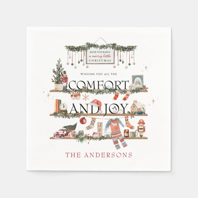 Komfort och glädje | God Jul Party Pappersservett (Framsidan)