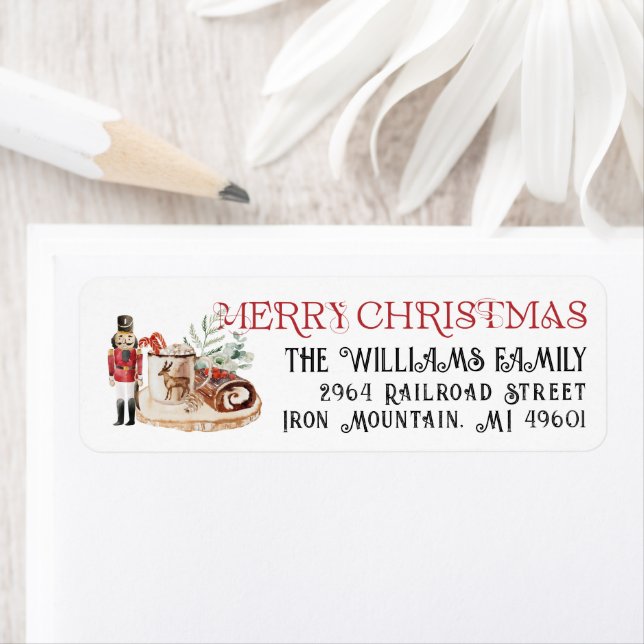 Komfort och glädje | Julreturadress, etikett Returadress Etikett (Insitu)