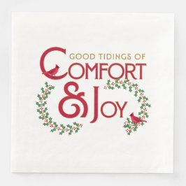 Komfort och Joy Typography jul Holly Pappersservett
