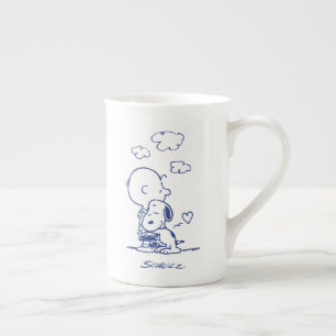 Komfort och säkerhet Charlie & Snoopy Hug Benporslin Mugg