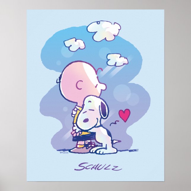 Komfort och säkerhet | Charlie & Snoopy Hug Poster (Framsidan)