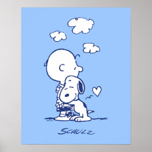Komfort och säkerhet Charlie & Snoopy Hug Poster
