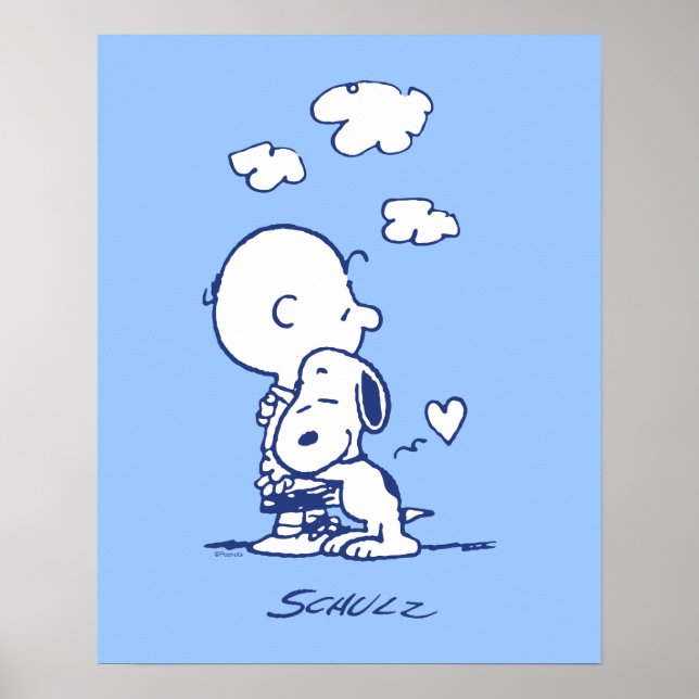 Komfort och säkerhet | Charlie & Snoopy Hug Poster (Framsidan)