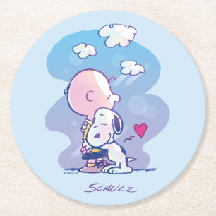 Komfort och säkerhet Charlie & Snoopy Hug Underlägg Papper Rund