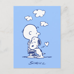 Komfort och säkerhet Charlie & Snoopy Hug Vykort