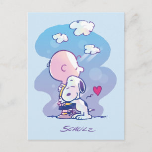 Komfort och säkerhet Charlie & Snoopy Hug Vykort