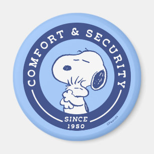 Komfort och säkerhet   Snoopy & Woodstock Hug Magnet