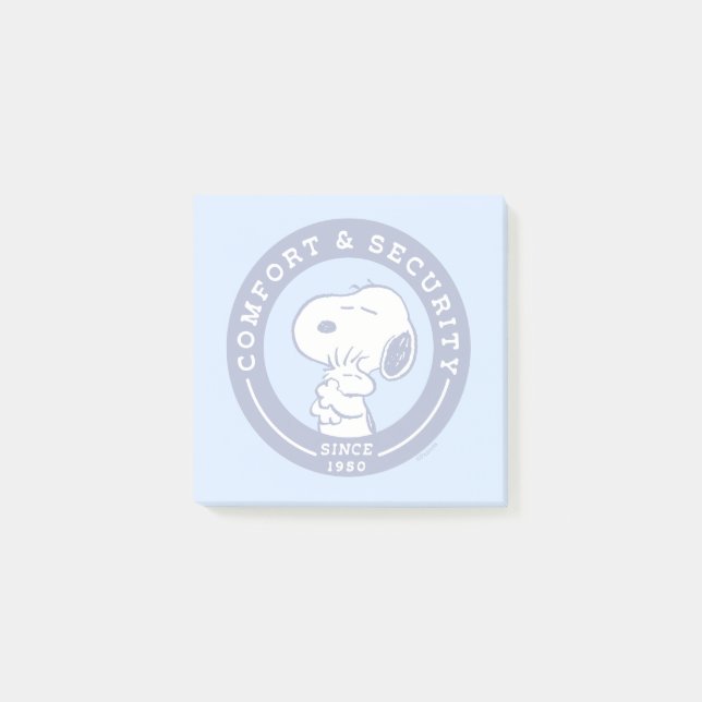 Komfort och säkerhet | Snoopy & Woodstock Hug Post-it Block (Framsida)