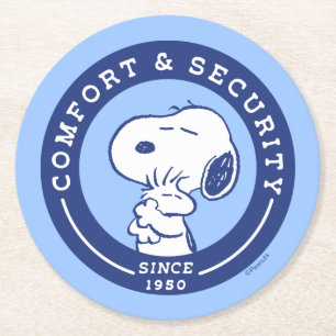 Komfort och säkerhet Snoopy & Woodstock Hug Underlägg Papper Rund