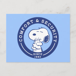 Komfort och säkerhet Snoopy & Woodstock Hug Vykort