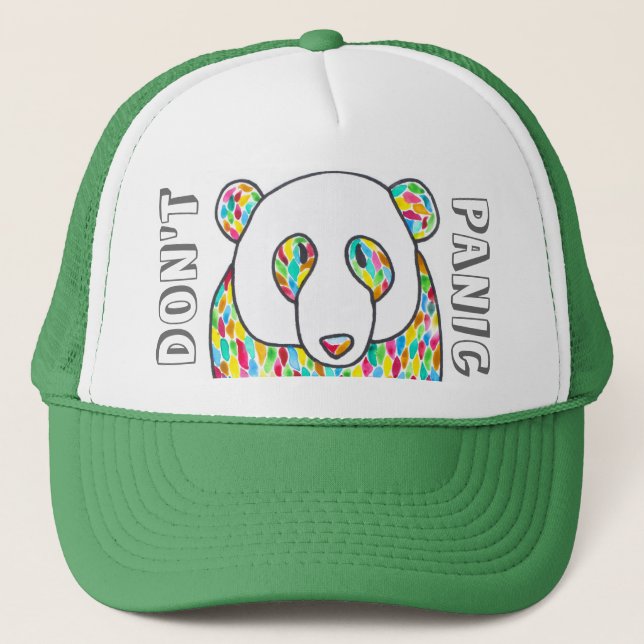 Komfortpandaen "görar panikslagen inte" Snapback Keps (Framsida)