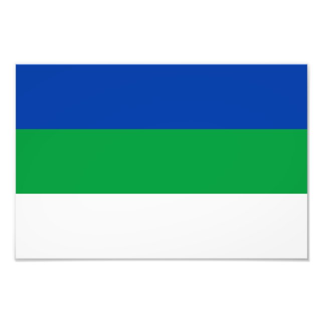 Komi Republic Flagga Fototryck (Framsidan)