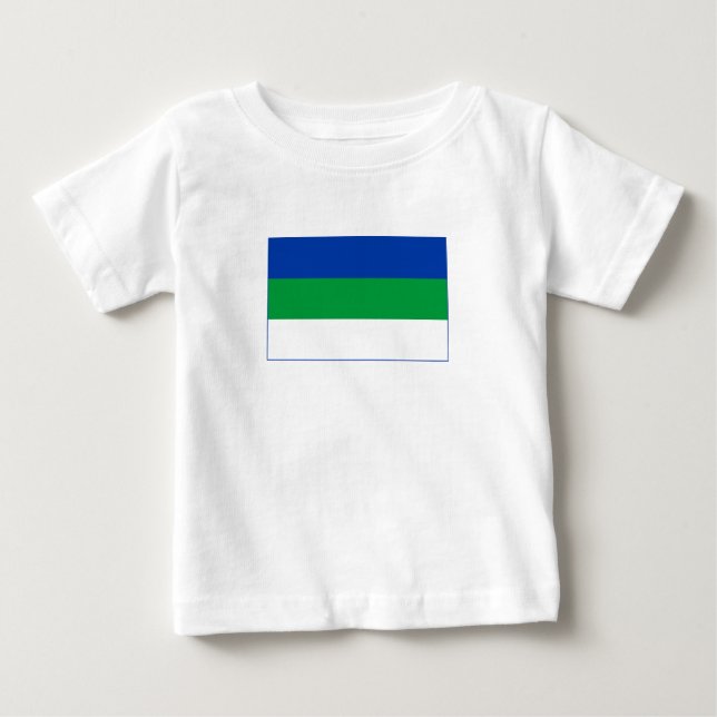 Komi Republic Flagga T Shirt (Framsida)