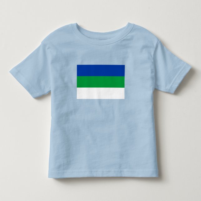 Komi Republic Flagga T Shirt (Framsida)