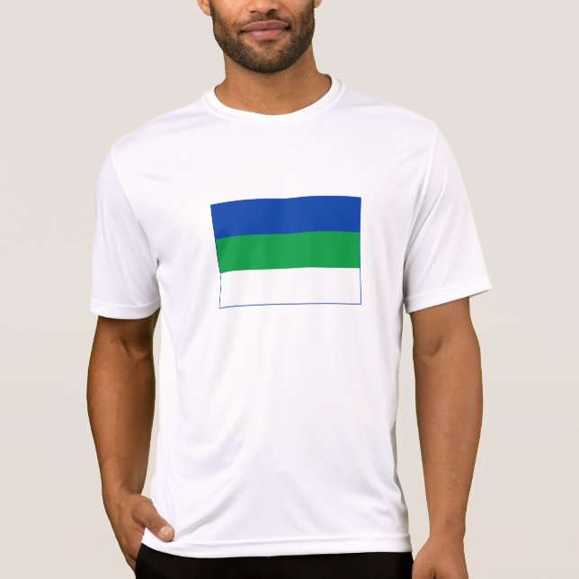 Komi Republiken Flagga T Shirt (Framsida)