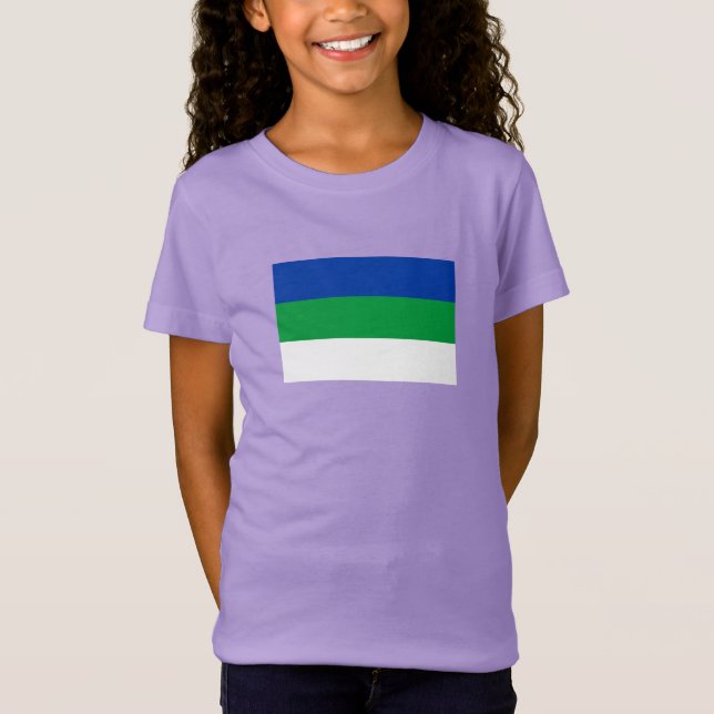 Komi Republiken Flagga T Shirt (Framsida)