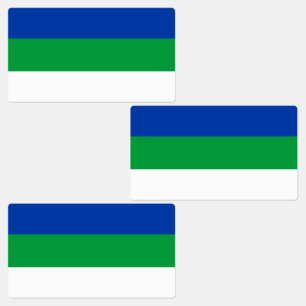 Komi Republikens flagga Klistermärke