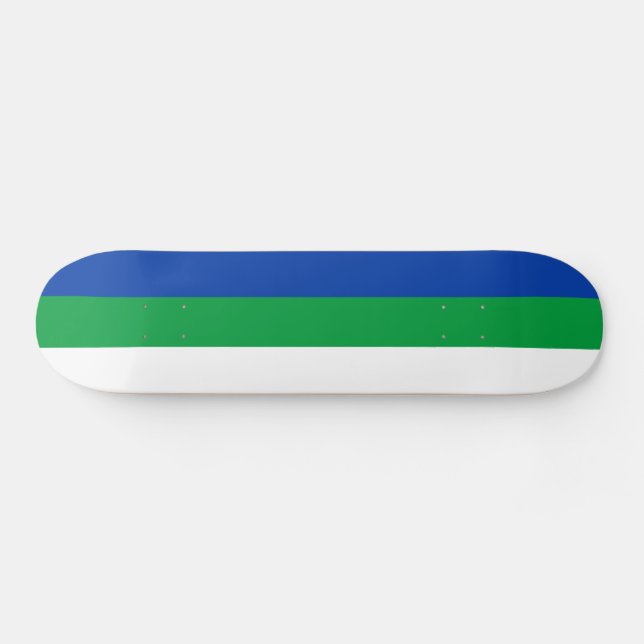 Komi Republikens flagga Mini Skateboard Bräda 18,5 Cm (Horz)