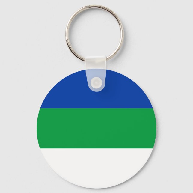 Komi Republikens flagga Nyckelring (Framsida)