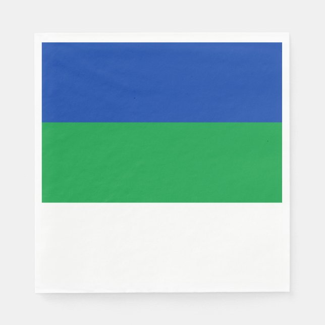 Komi Republikens flagga Pappersservett (Framsidan)