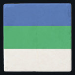 Komi Republikens flagga Stenunderlägg<br><div class="desc">Komi Republikens patriotiska flagga.</div>