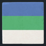 Komi Republikens flagga Stenunderlägg<br><div class="desc">Komi Republikens patriotiska flagga.</div>