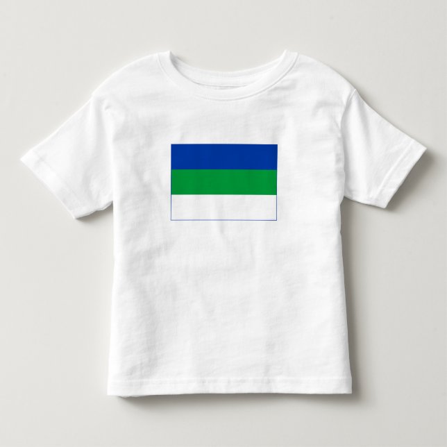 Komi Republikens flagga T Shirt (Framsida)