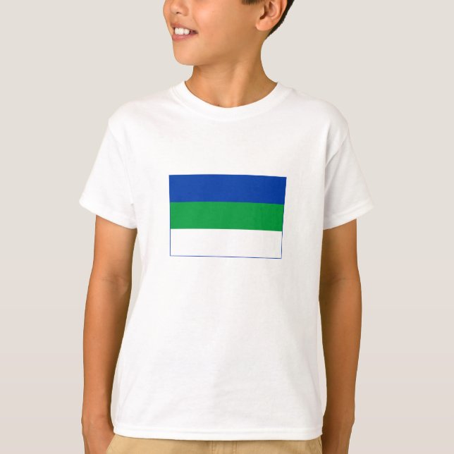 Komi Republikens flagga T Shirt (Framsida)