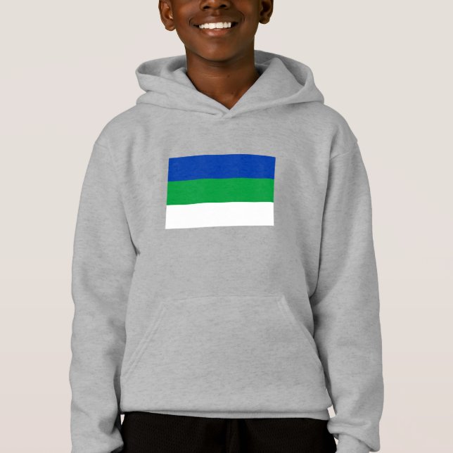 Komi Republikens flagga T Shirt (Framsida)