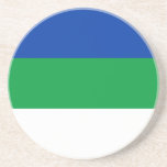 Komi Republikens flagga Underlägg<br><div class="desc">Komi Republikens patriotiska flagga.</div>
