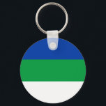 Komi Republiks flagga Nyckelring<br><div class="desc">Komi Republikens patriotiska flagga.</div>