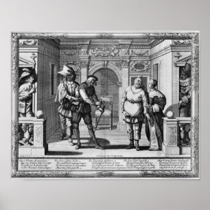 Komiker på theatren av Hotell de Bourgogne Poster